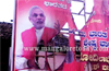 Modi banner torched by miscreants  at Gurupur